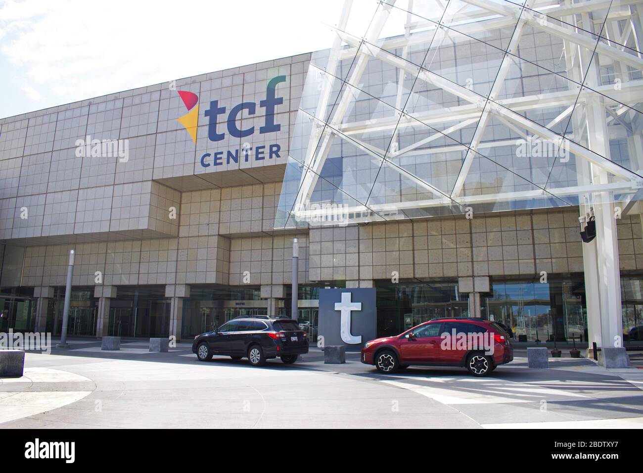 TCF Center in Downtown Detroit, April5, 2020 Stock Photo