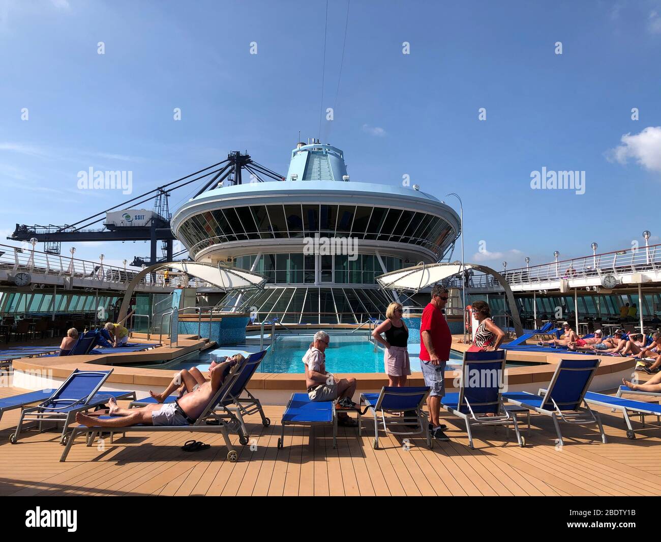 Cruise ship passengers deck chair hi-res stock photography and images ...