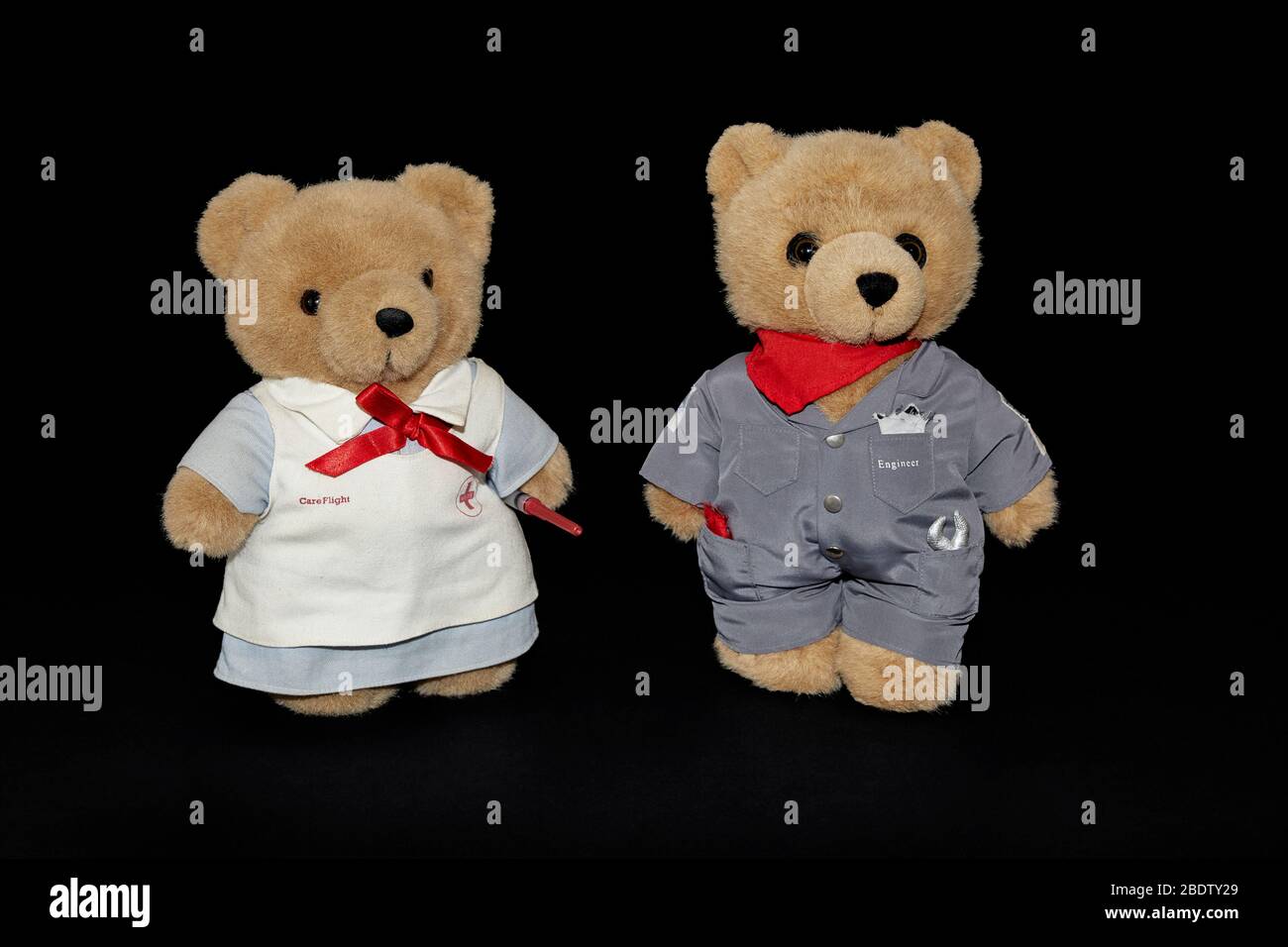 Teddy Bears practice Social Distancing Stock Photo