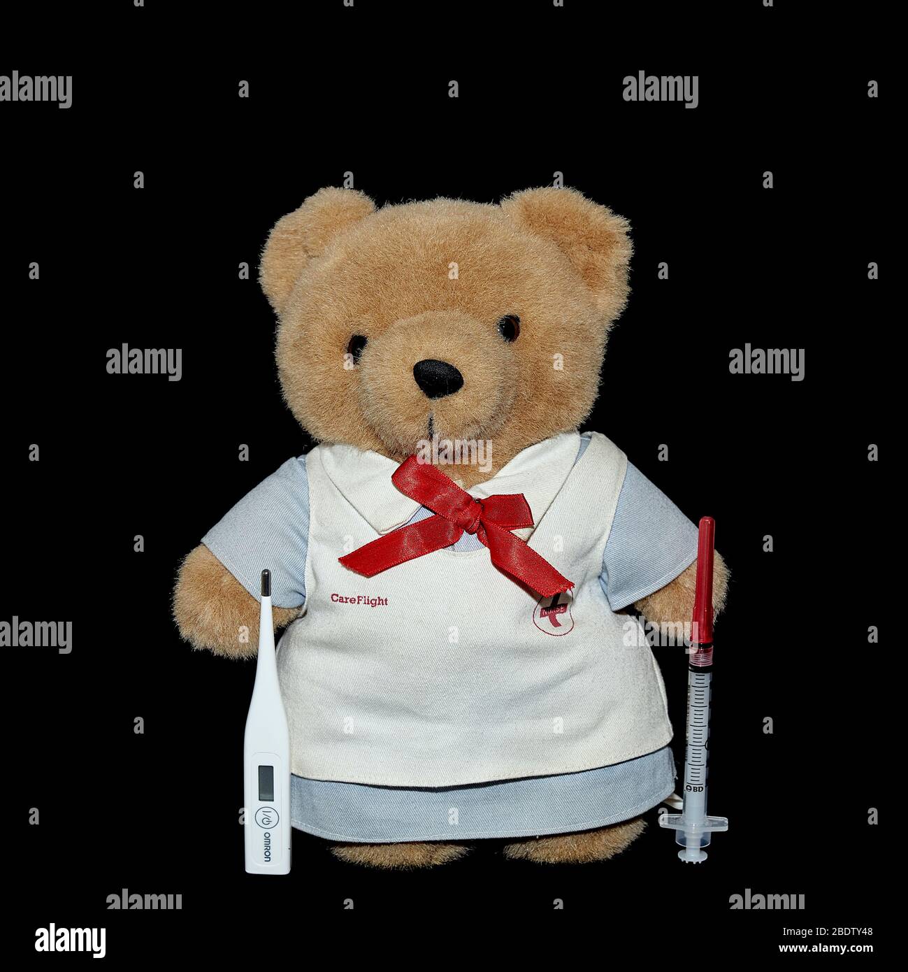 Care Flight Nurse Teddy Bear - Medical Support Stock Photo