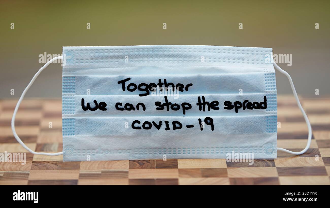 Together we can stop the spread – Stop the Coronavirus COVID-19 Stock Photo