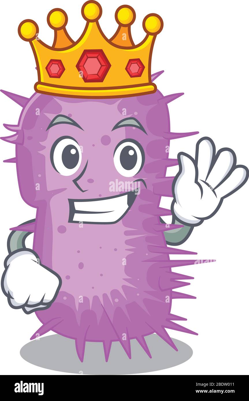 A Wise King of acinetobacter baumannii mascot design style Stock Vector