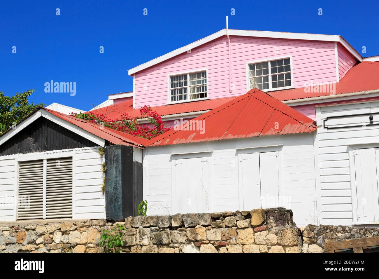Historic Redcliffe Quay District,St. John's,Antigua Island,Antigua & Barbuda,Caribbean Stock Photo