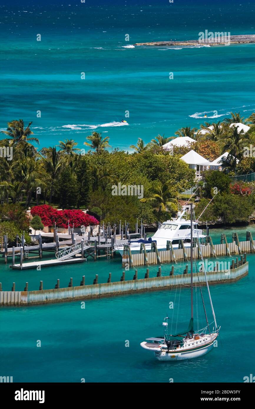 House on Paradise Island, Nassau, New Providence Island, Bahamas Stock