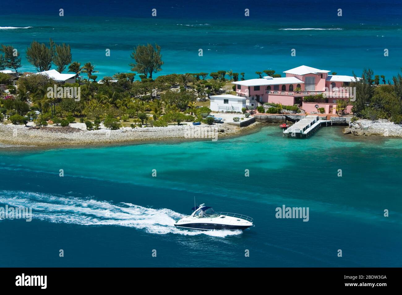 House on Paradise Island, Nassau, New Providence Island, Bahamas Stock