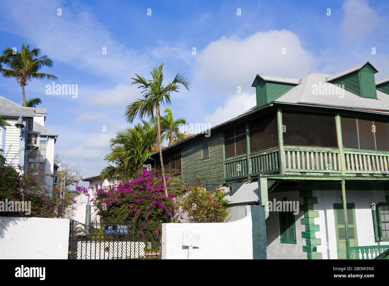 Traditional house on Street, Nassau City, New Providence Island