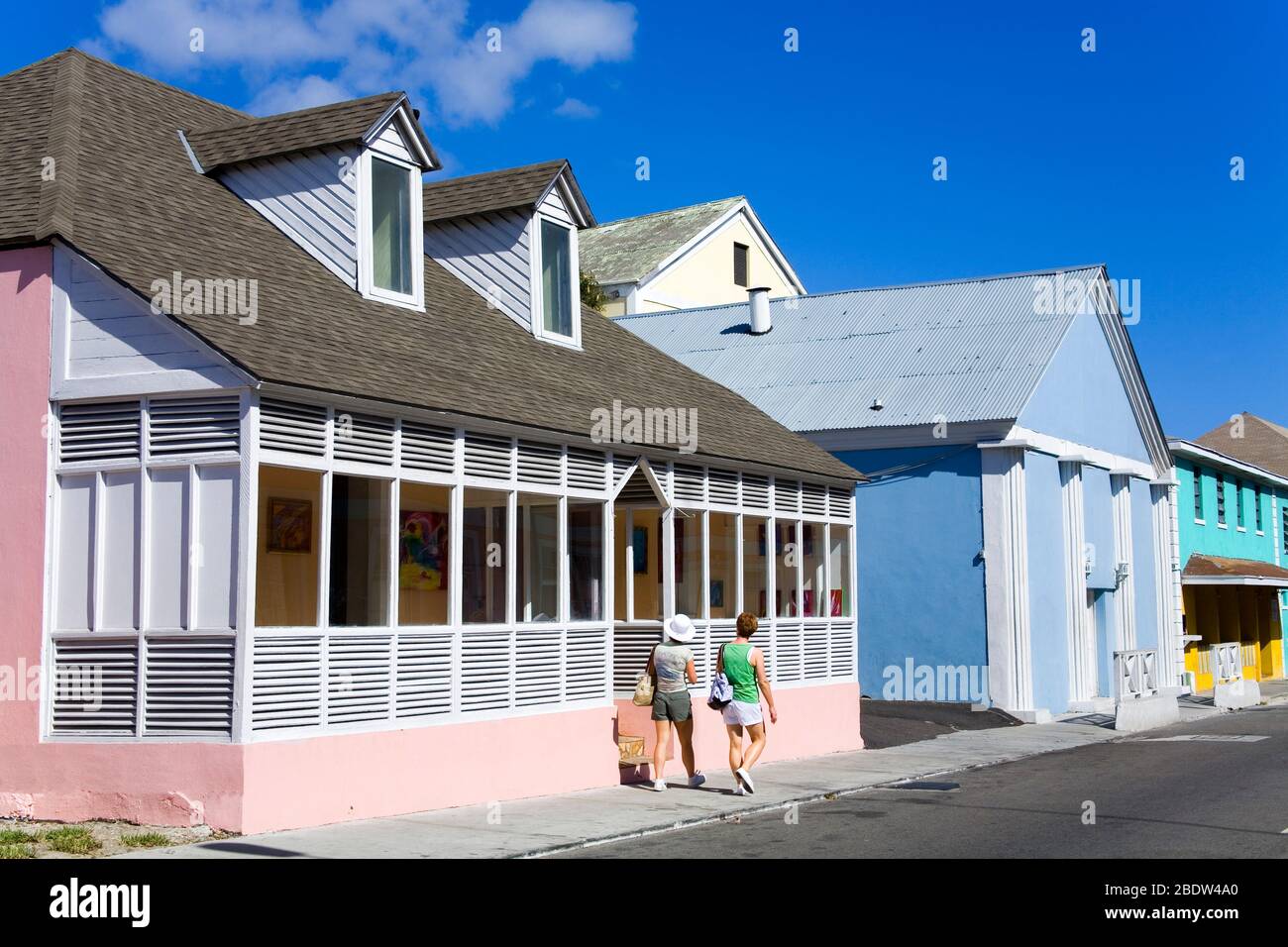 Elizabeth Avenue, Nassau, New Providence Island, Bahamas (Model Released Stock Photo Alamy
