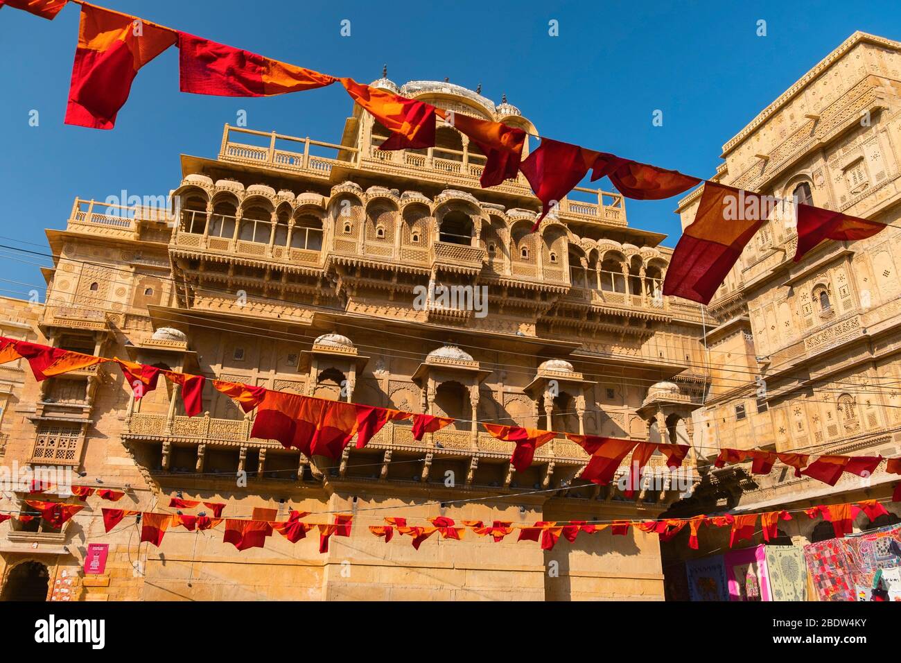 Raja Ka Mahal Palace Jaisalmer Rajasthan India Stock Photo