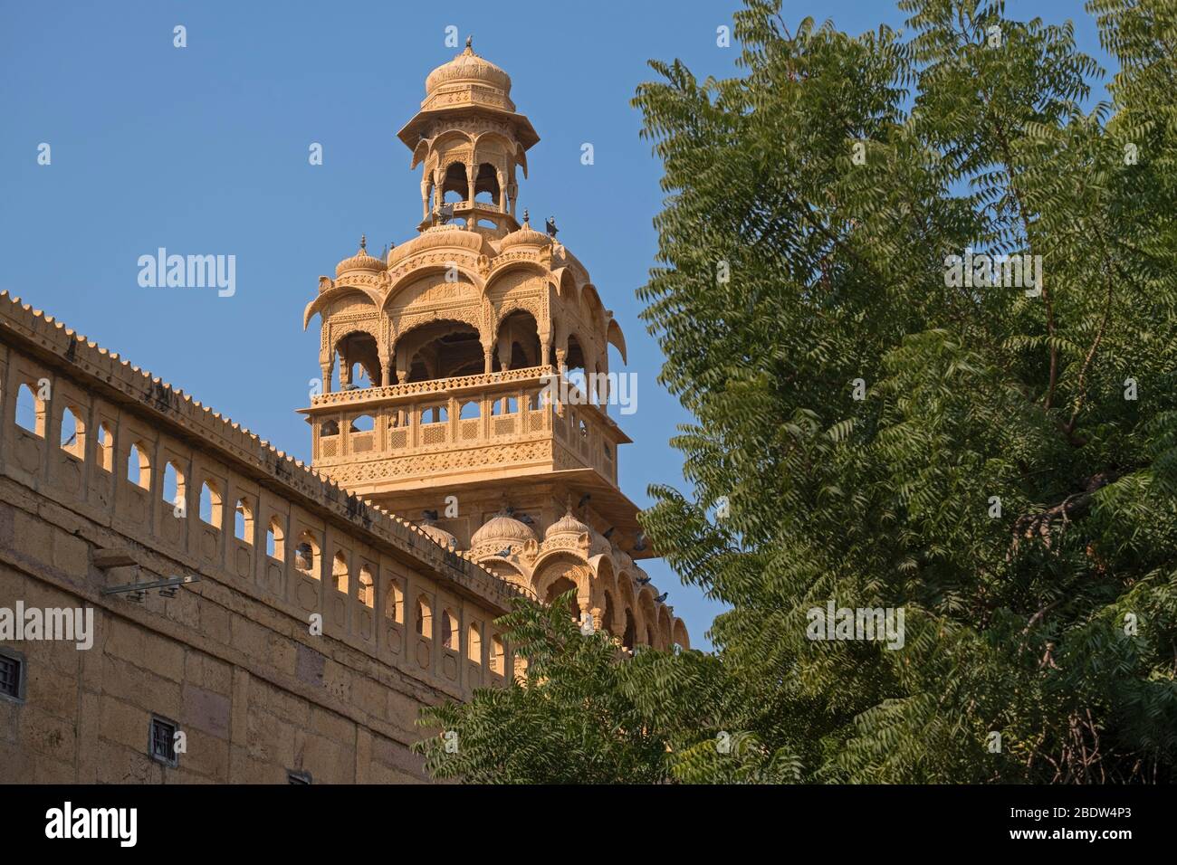 Tazia Tower Badal Vilas Mandir Palace Jaisalmer Rajasthan India Stock Photo