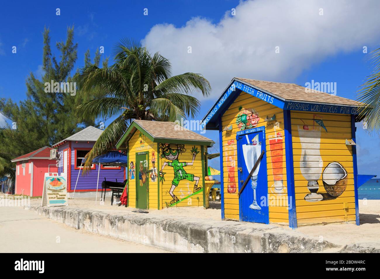 Hut, Junkanoo Beach, Nassau, New Providence Island, Bahamas Stock Photo