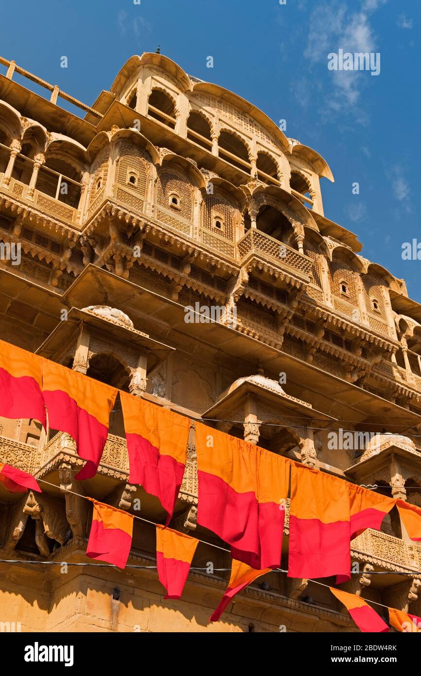 Raja Ka Mahal Palace Jaisalmer Fort Rajasthan India Stock Photo