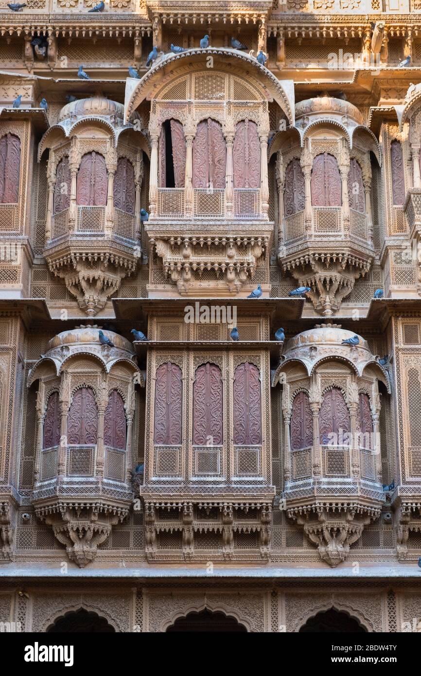 Patwa-ki-Haveli Jaisalmer Rajasthan India Stock Photo