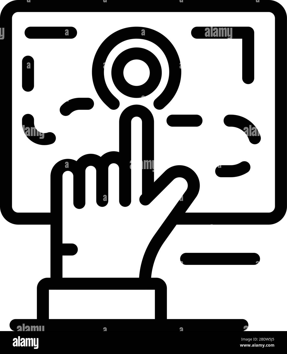 Point mark on the map icon, outline style Stock Vector Image & Art - Alamy