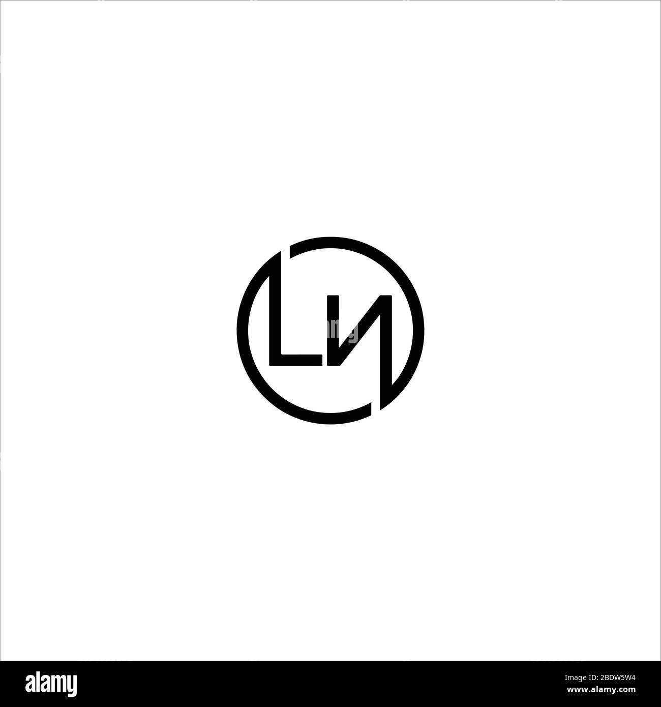 Initial letter ln logo or nl logo vector design template Stock Vector