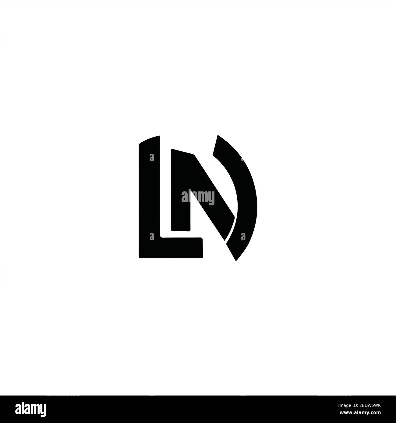 Initial letter ln logo or nl logo vector design template Stock Vector ...