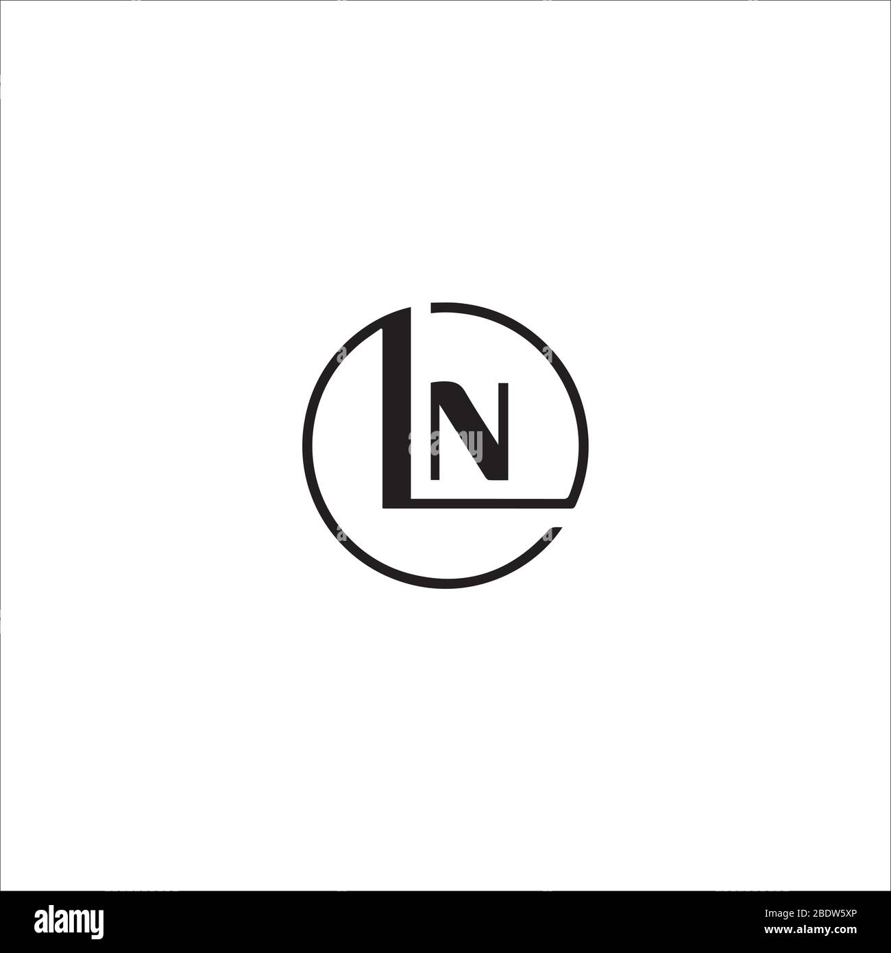 Initial letter ln logo or nl logo vector design template Stock Vector ...