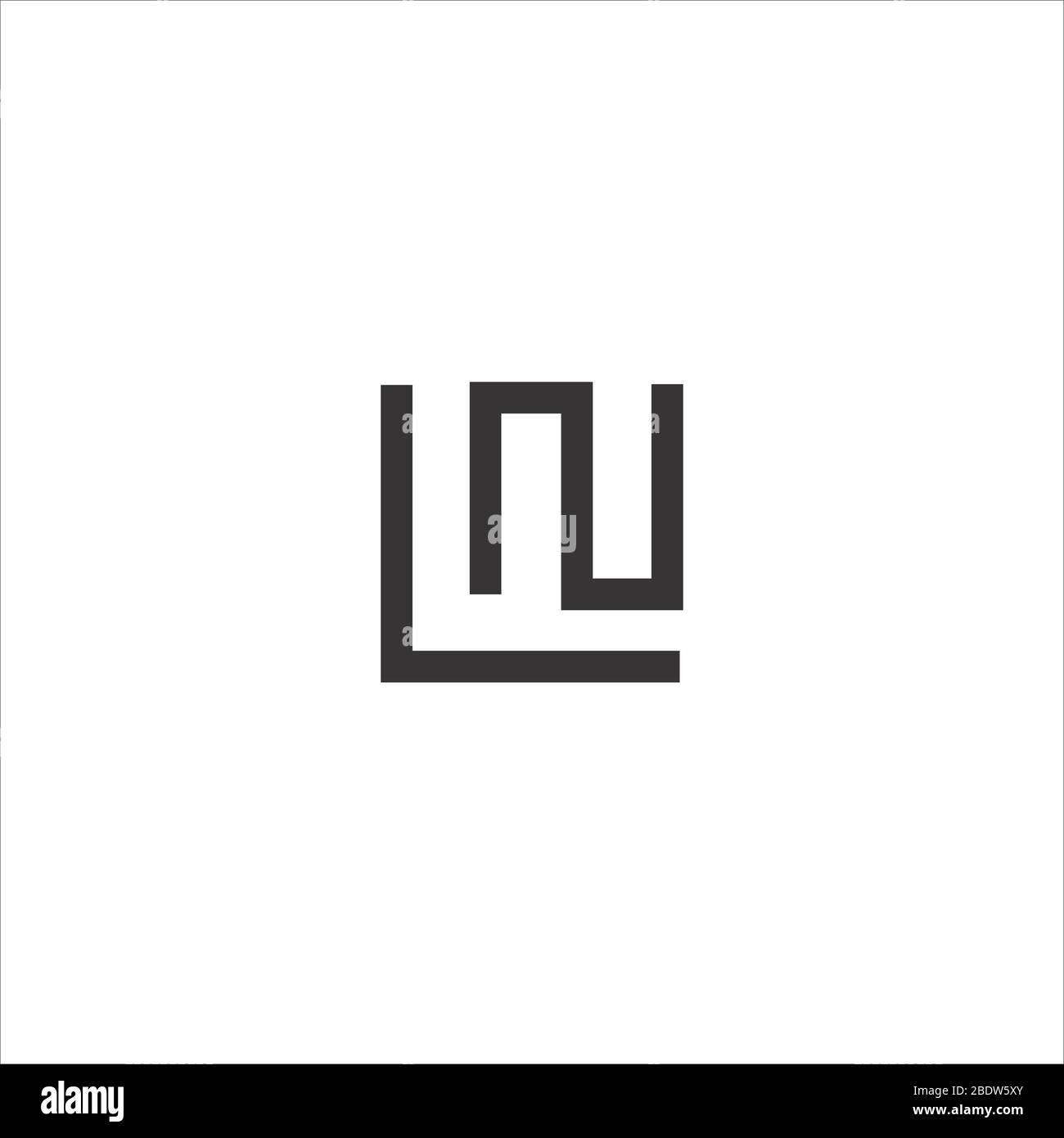 Initial letter ln logo or nl logo vector design template Stock Vector ...
