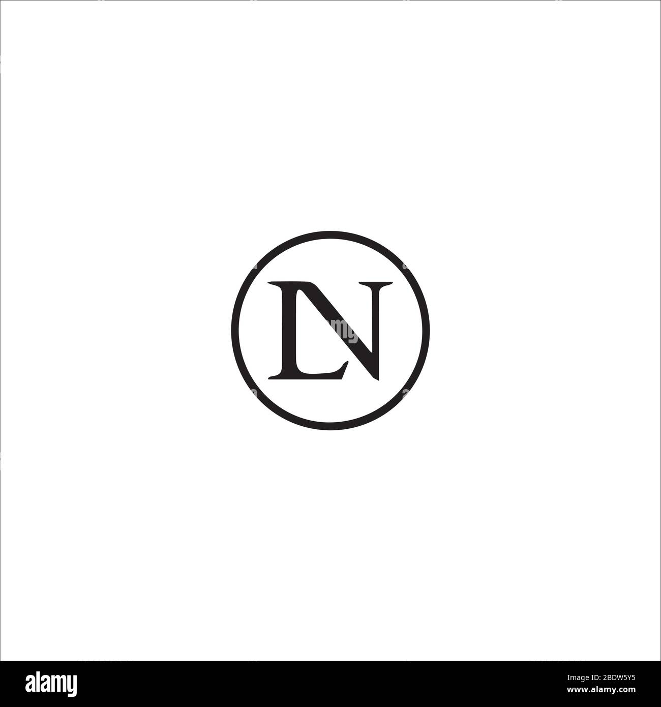 Initial letter ln logo or nl logo vector design template Stock Vector ...