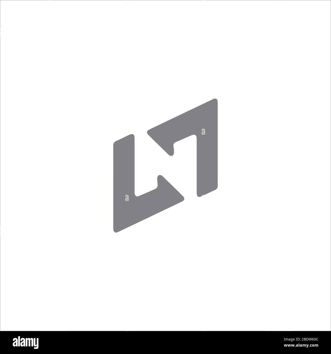 Initial letter ln logo or nl logo vector design template Stock Vector