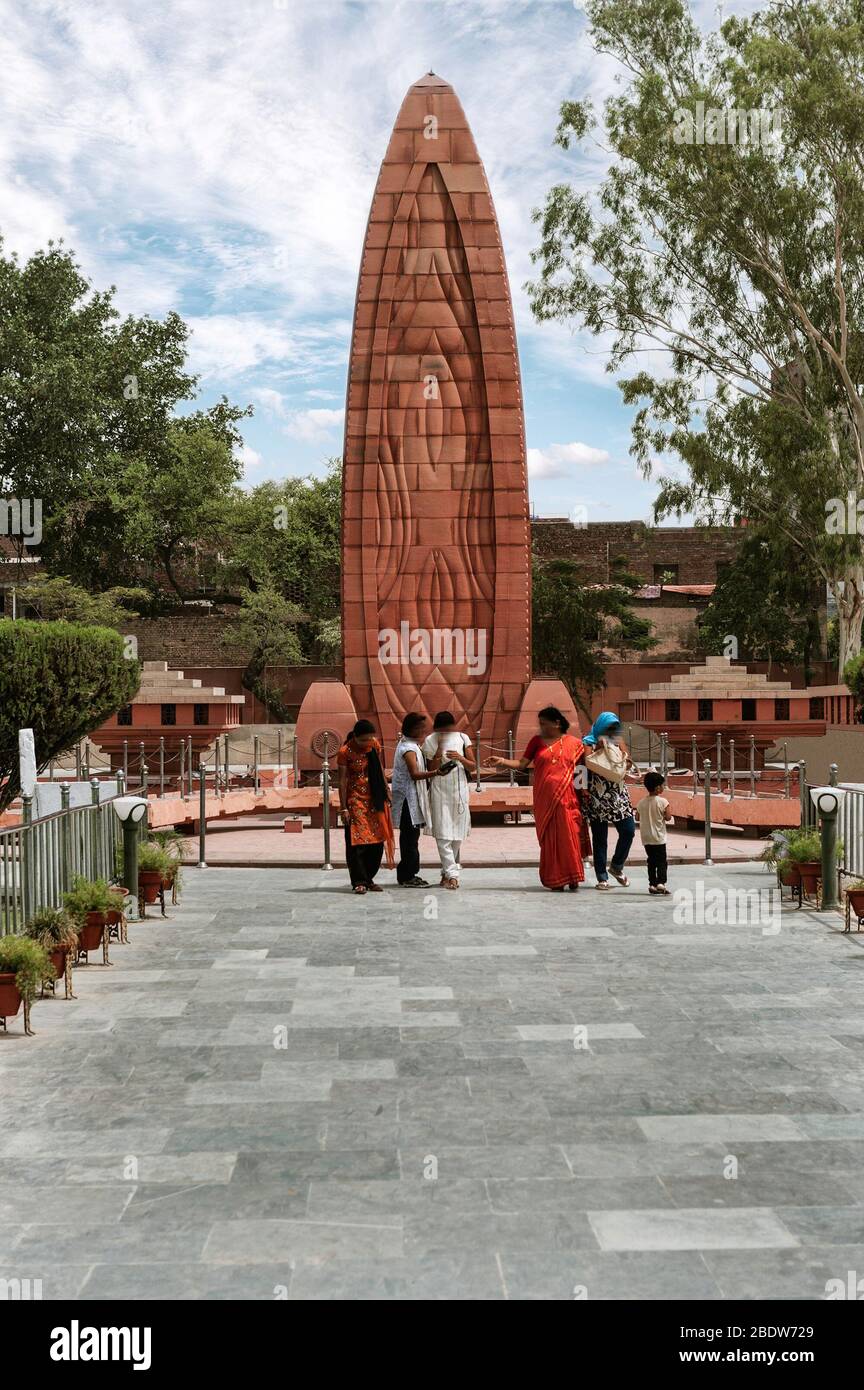 Amritsar: June 23, 2010: Jallianwala Bagh, a public garden and memorial in the Punjab state of India Stock Photo