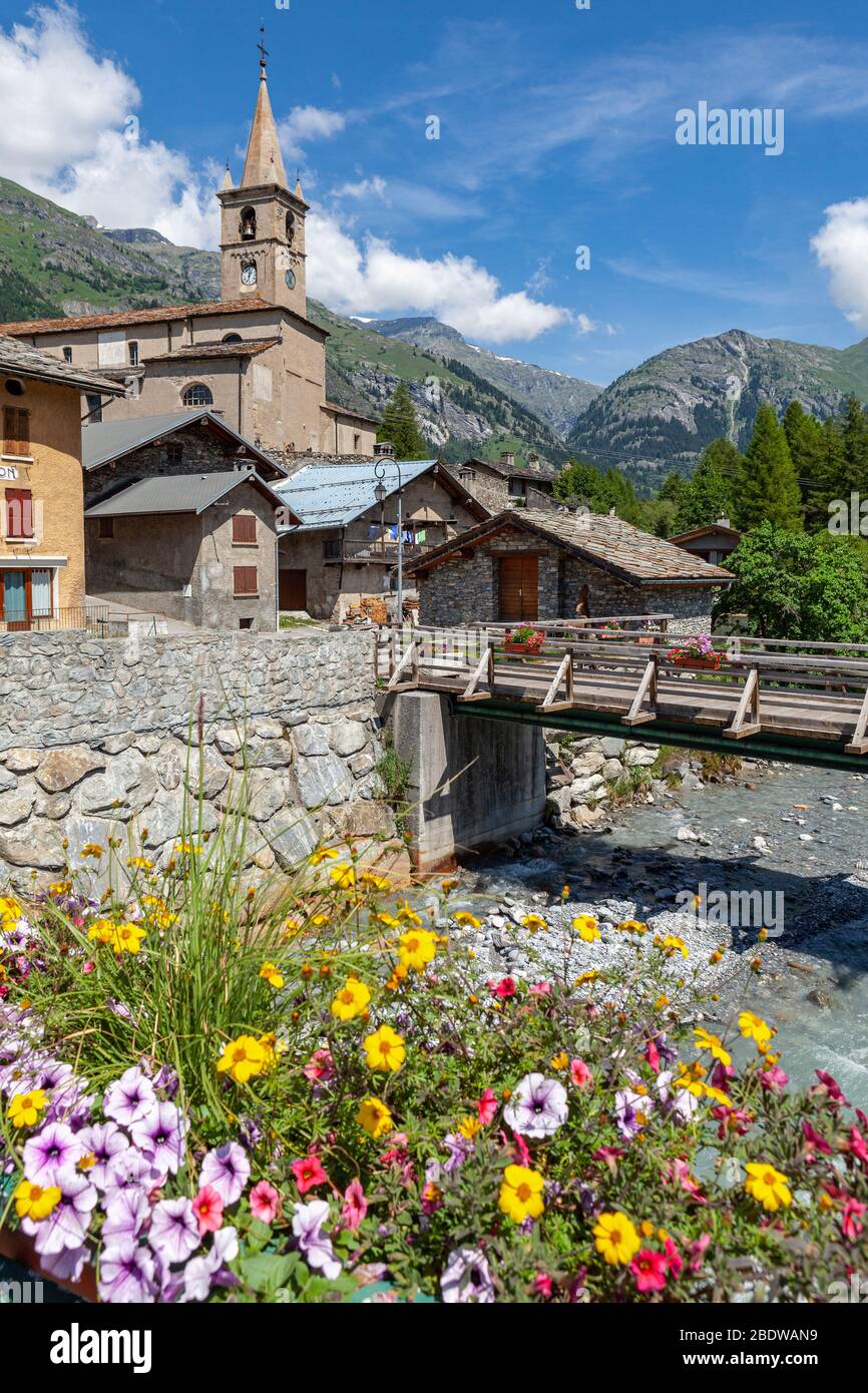 rhone-alpes, lanslebourg. France Stock Photo