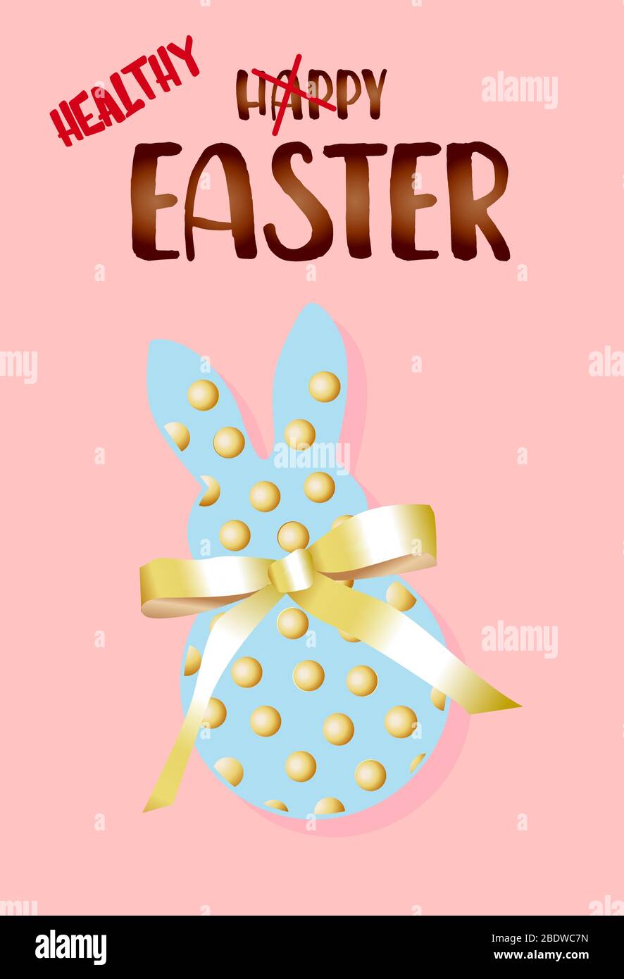 easter card. Happy easter. Rabbits. Vector illustration. Stock Vector