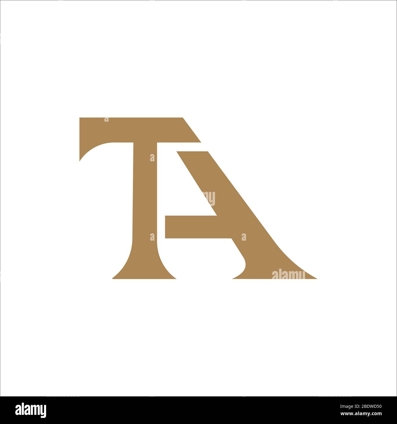 Initial letter ta logo or at logo vector design template Stock ...