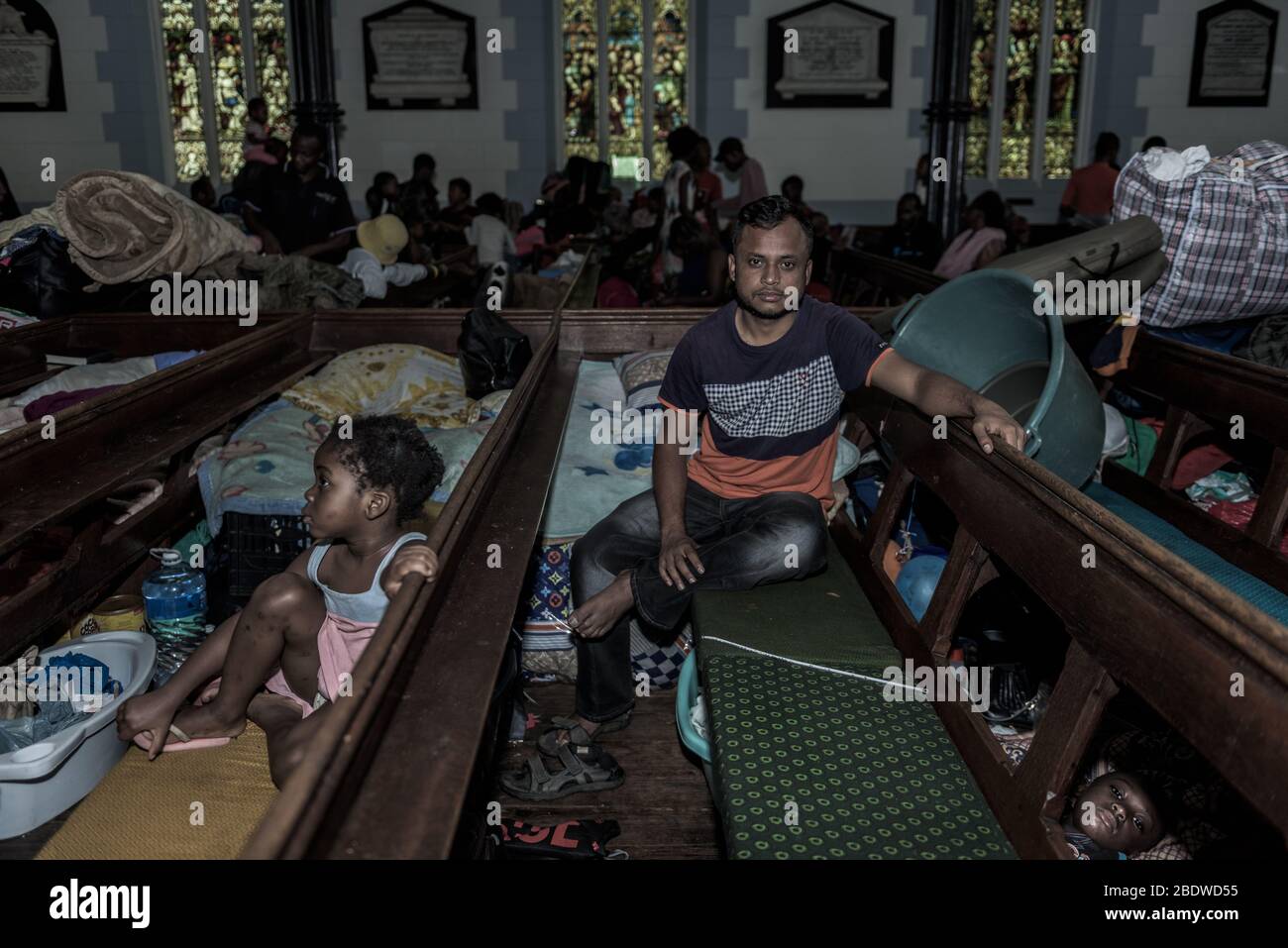 Bangladesh asylum seeker Hafiz Mohammed, 34, occupying Cape Town's Central Methodist Church in protest against South Africa's xenophobia Stock Photo