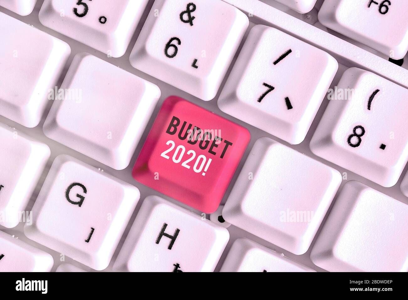 Writing note showing Budget 2020. Business concept for estimate of ...