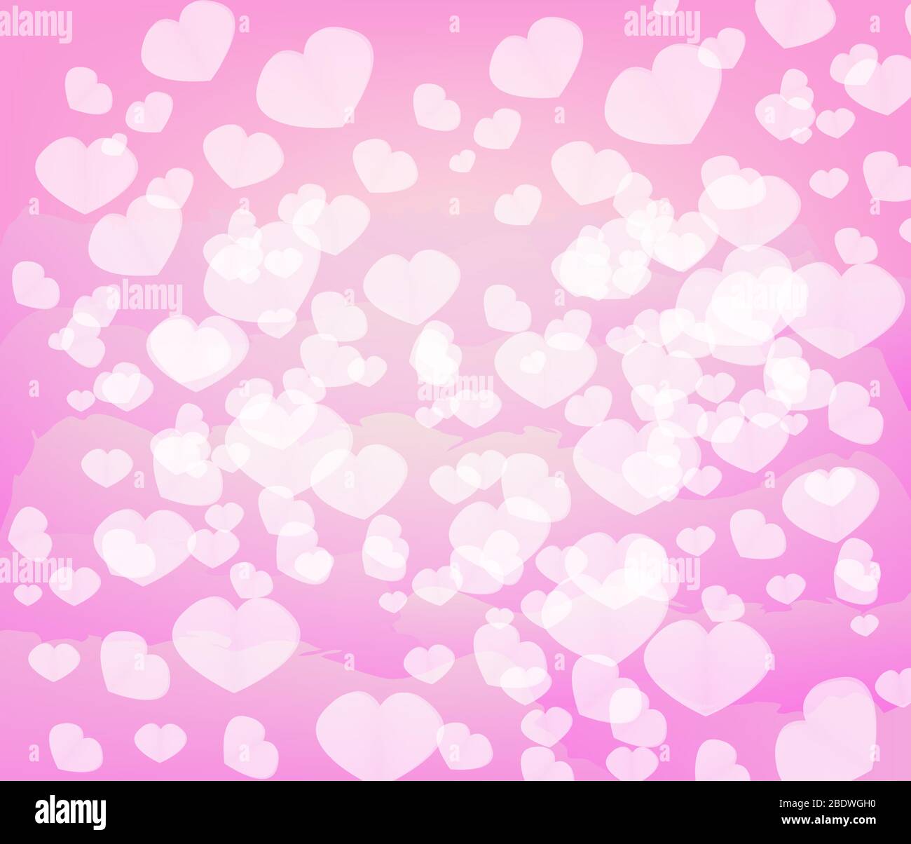 Heart design on pink cloud decoration Stock Vector