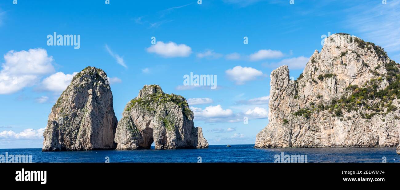 The Faraglioni Rocks of Capri Italy Stock Photo - Alamy