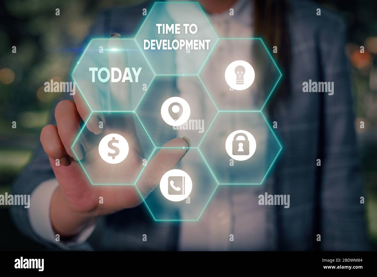 Conceptual hand writing showing Time To Development. Concept meaning a ...