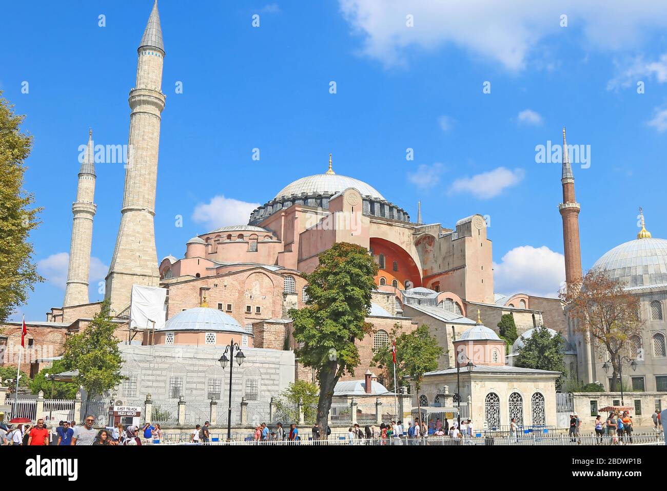 view of Hagia Sophia in Istanbul Turkey Stock Photo