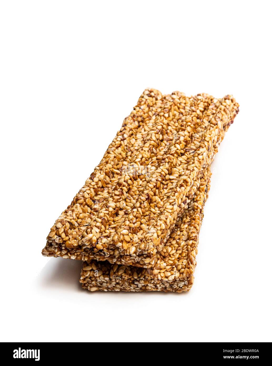 Sesame seed honey bars isolated on white Stock Photo Alamy