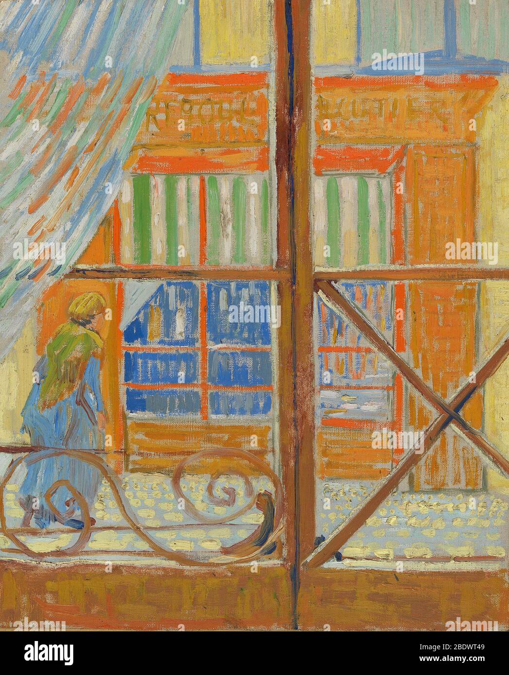Pork-Butchers Shop Seen from a Window by Van Gogh 1888. Van Gogh Museum, Amsterdam Stock Photo