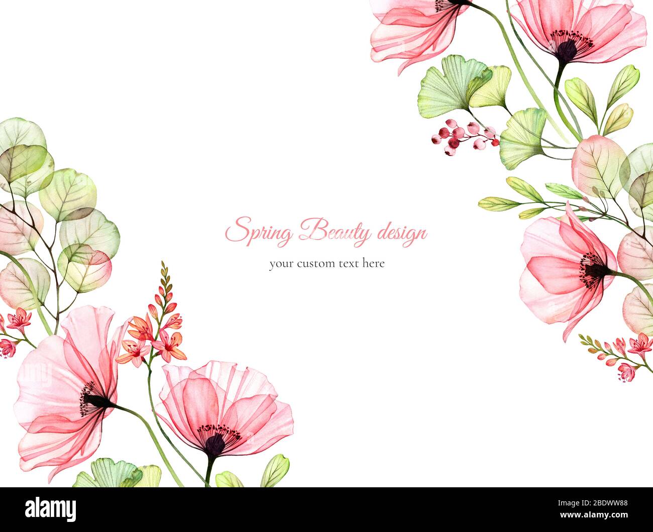 Watercolor floral background hi-res stock photography and images - Alamy