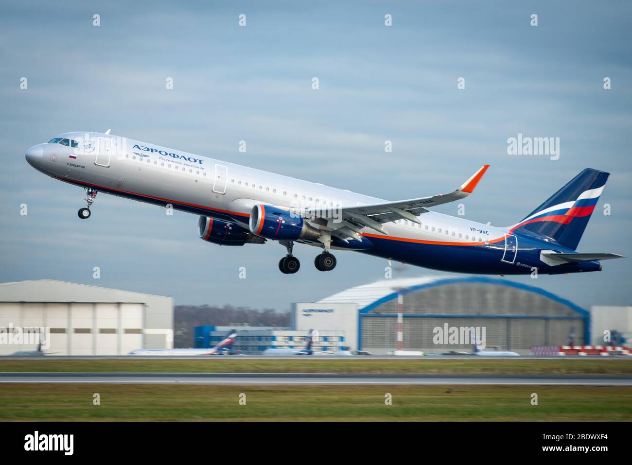 October 29, 2019, Moscow, Russia. Plane Airbus A330-300 Aeroflot ...