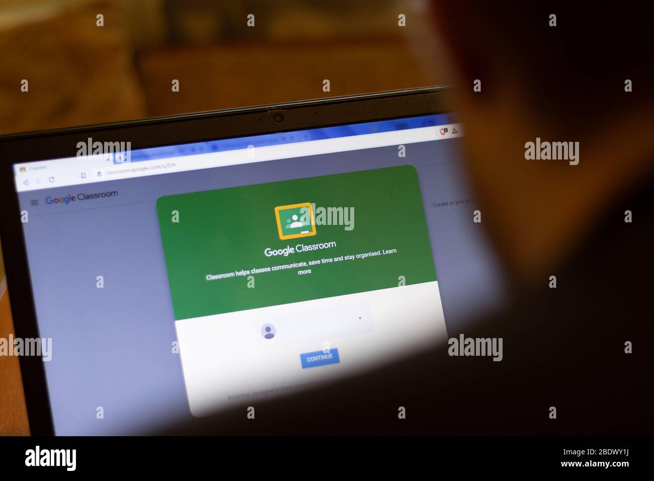 Google classroom screen hi-res stock photography and images - Alamy
