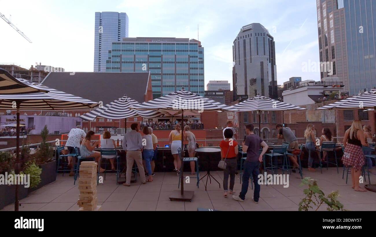 Rooftop lounge at Nashville Broadway NASHVILLE, UNITED STATES JUNE