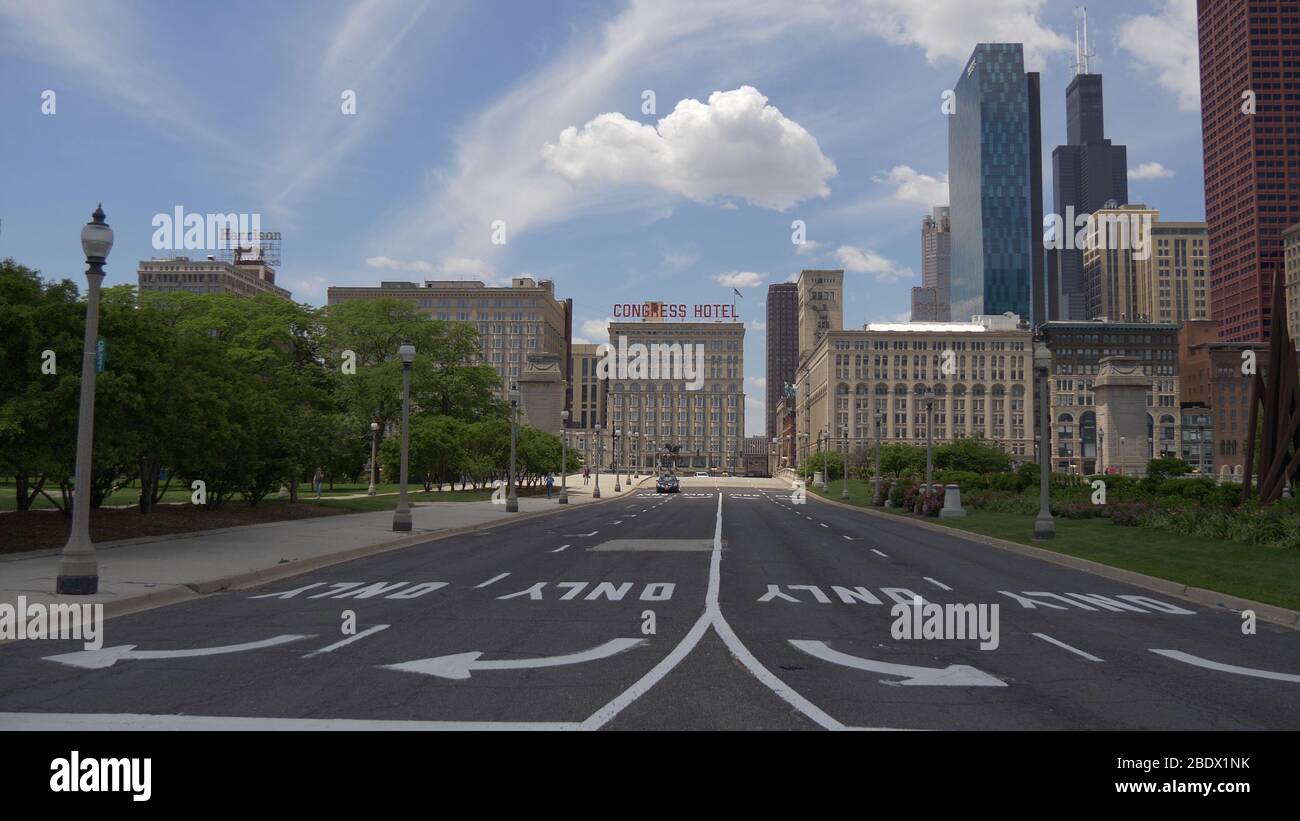 Street view in chicago congress hi-res stock photography and images - Alamy