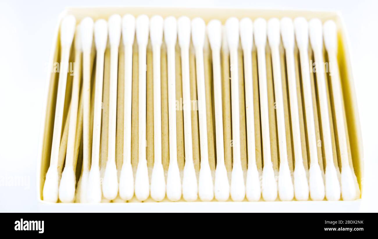 A pack of cotton buds inside the laboratory to get swab test for patients Stock Photo Alamy