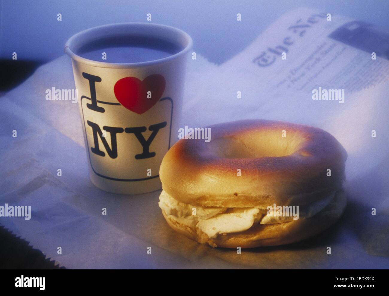 A New York breakfast Stock Photo
