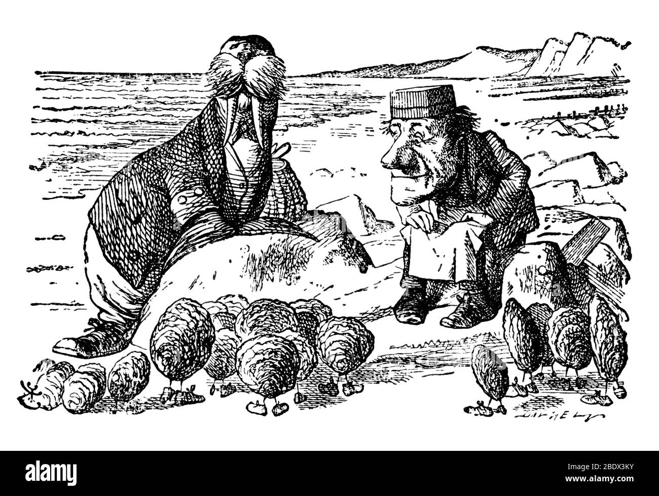 The Walrus, the Carpenter and the Little Oysters Stock Photo - Alamy