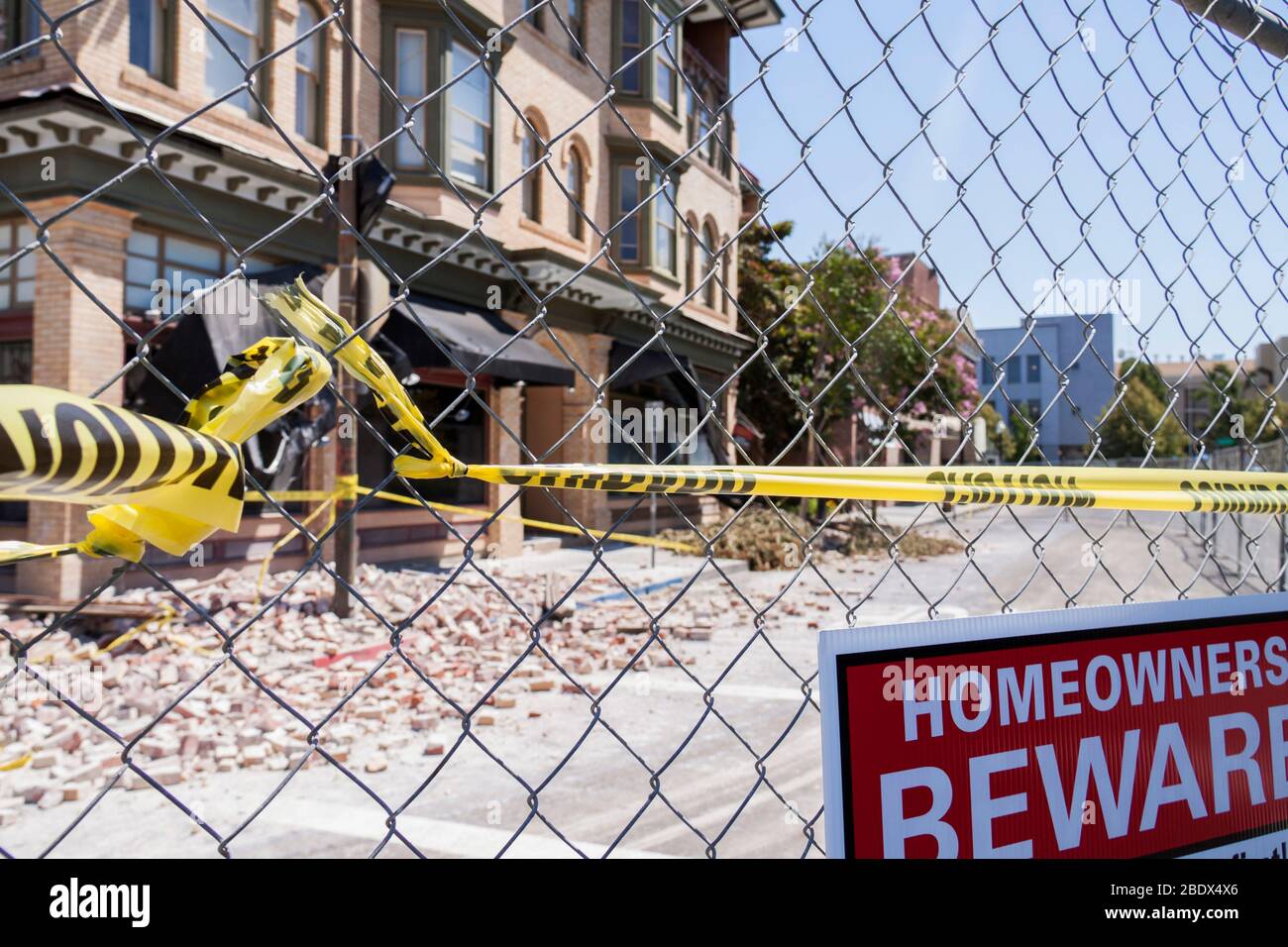 Earthquake, California, 2014 Stock Photo