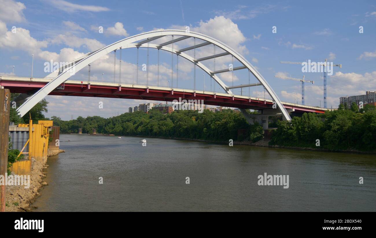 Korean Veterans Blvd Bridge to Nashville - NASHVILLE, UNITED STATES - JUNE 17, 2019 Stock Photo