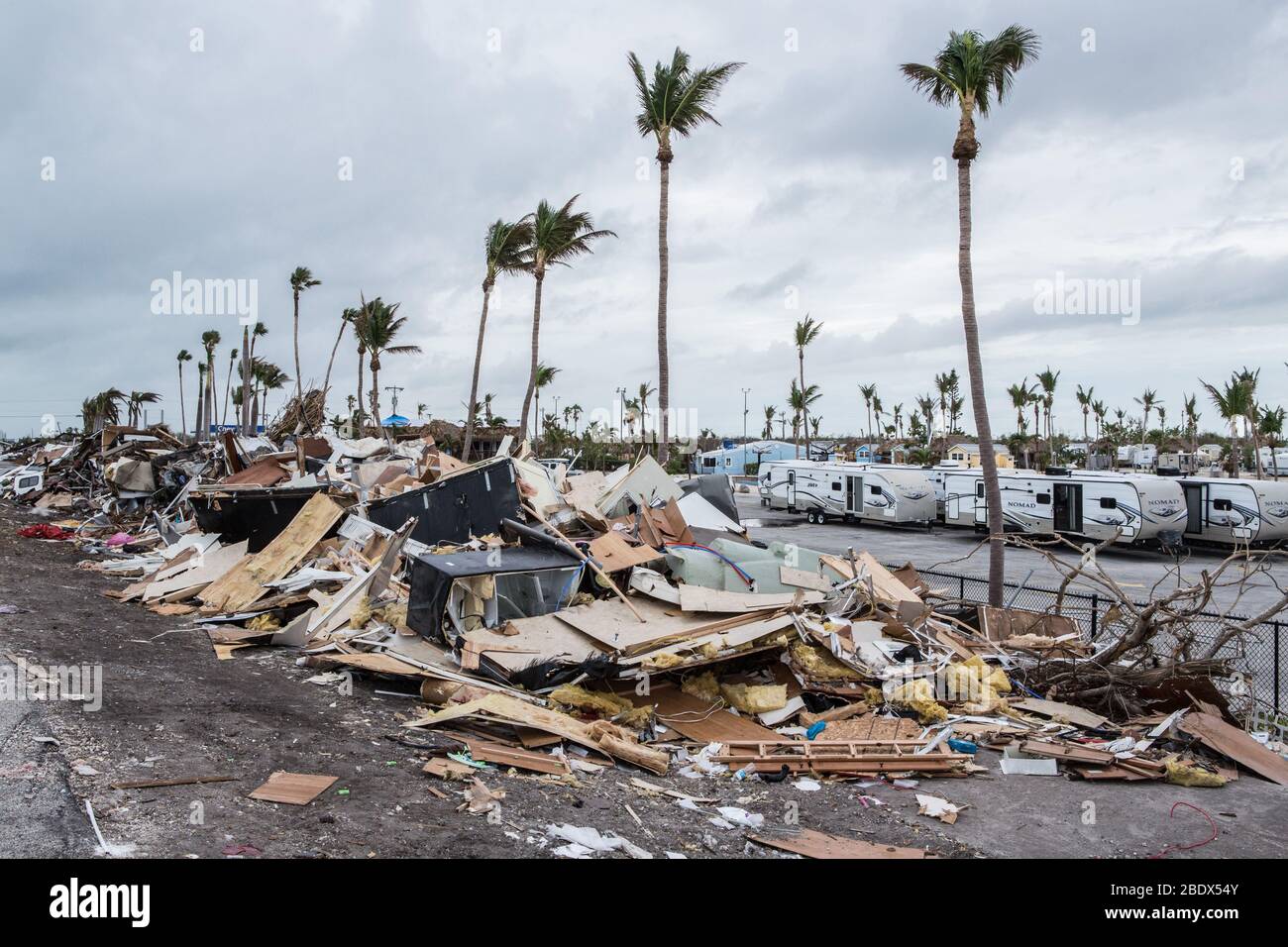 Hurricane Irma Aftermath Stock Photo