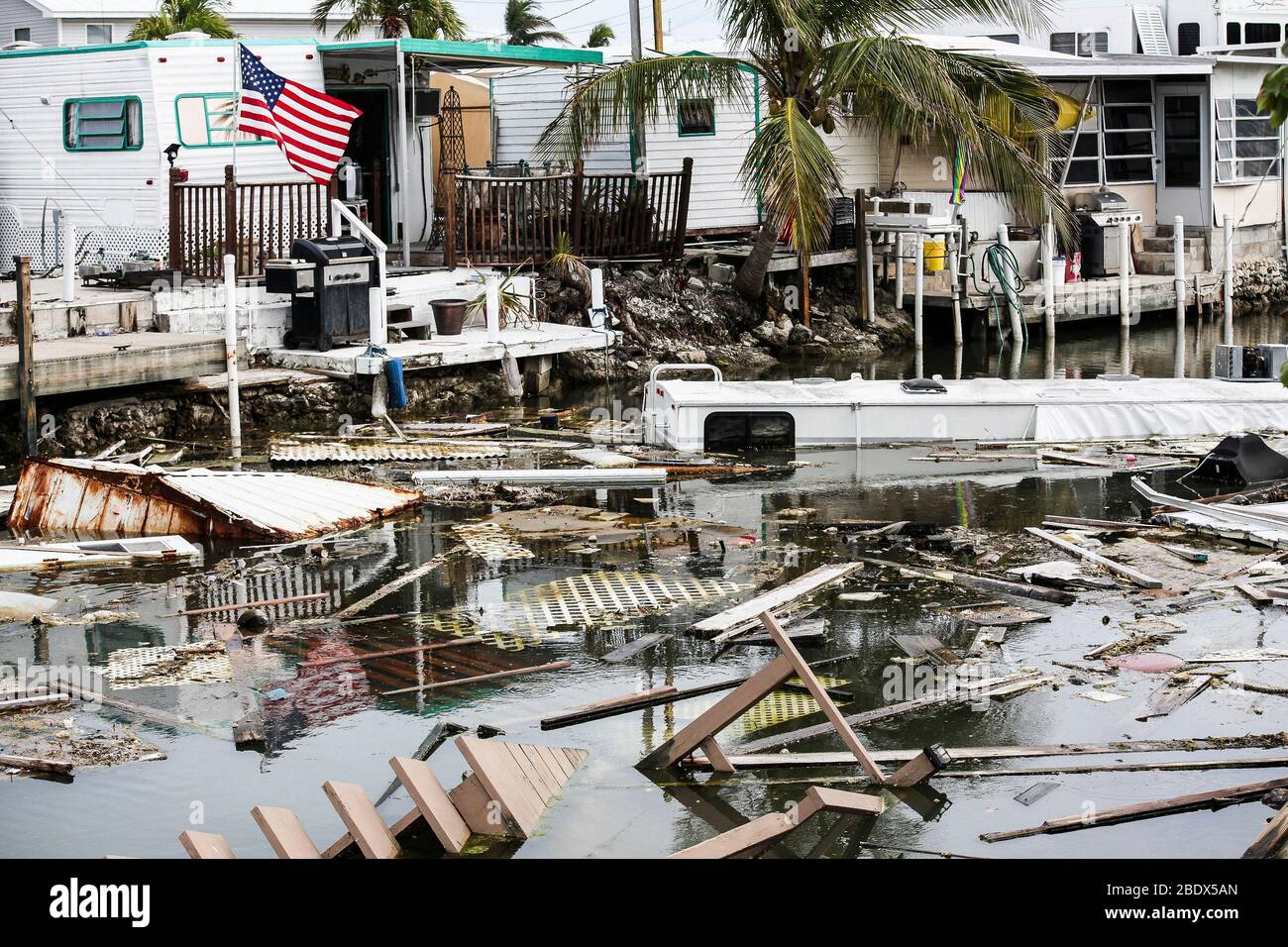 Hurricane Irma Aftermath Stock Photo