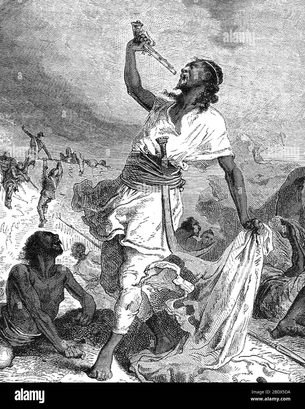 Suicide of Tewodros II, 1868 Stock Photo