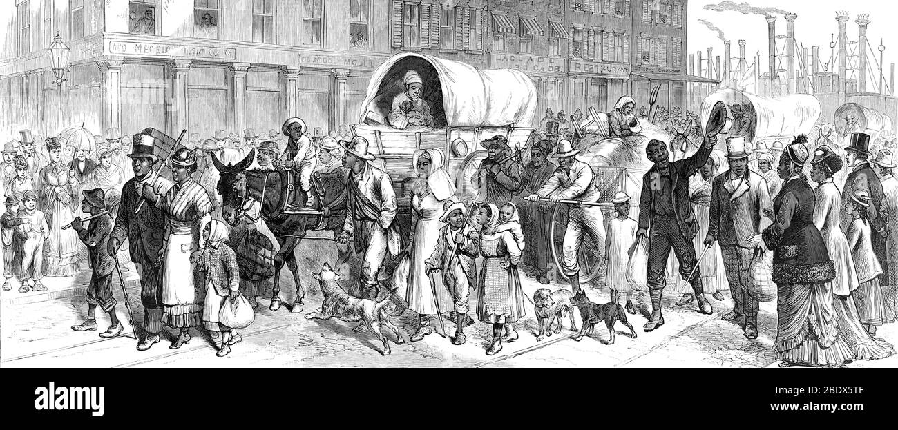 Exoduster Movement, 1879 Stock Photo