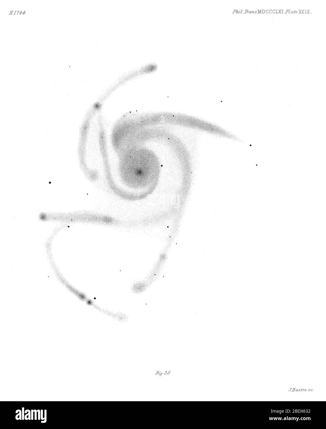 William Parsons, Spiral Galaxy, 1861 Stock Photo